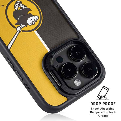 MLB San Diego Padres Split iPhone 14 Pro Kickstand Case